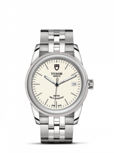 Tudor Glamour Date 36 Stainless Steel / Opaline / Bracelet M55000-0103