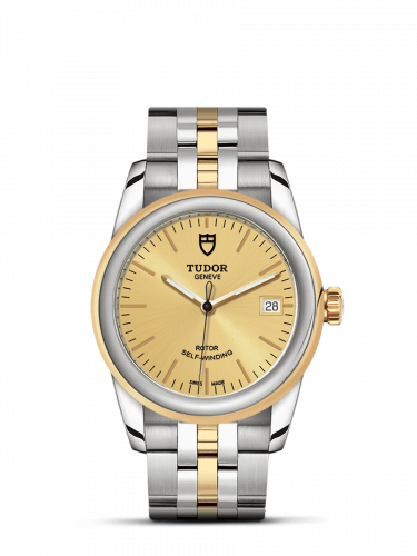 Tudor Glamour Date 36 Stainless Steel / Yellow Gold / Champagne / Bracelet M55003-0005