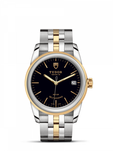 Tudor Glamour Date 36 Stainless Steel / Yellow Gold / Black / Bracelet M55003-0007
