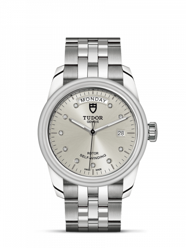 Tudor Glamour Day + Date Stainless Steel / Silver-Diamond / Bracelet M56000-0006