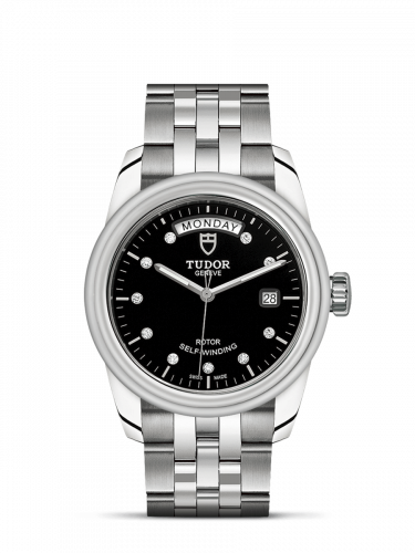 Tudor Glamour Day + Date Stainless Steel / Black-Diamond / Bracelet M56000-0008