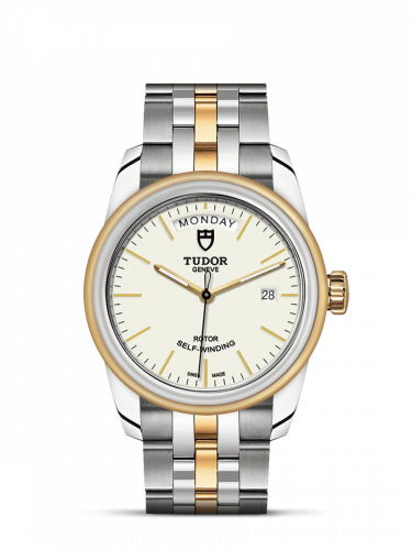 Tudor Glamour Day + Date Stainless Steel / Yellow Gold / Opaline/ Bracelet M56003-0112