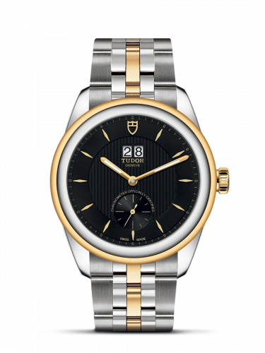 Tudor Glamour Double Date Stainless Steel / Yellow Gold / Black / Bracelet M57103-0002