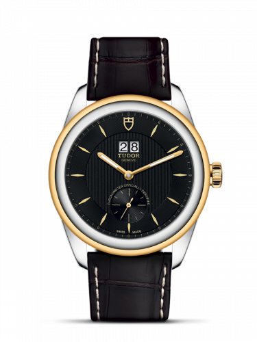 Tudor Glamour Double Date Stainless Steel / Yellow Gold / Black / Strap M57103-0020