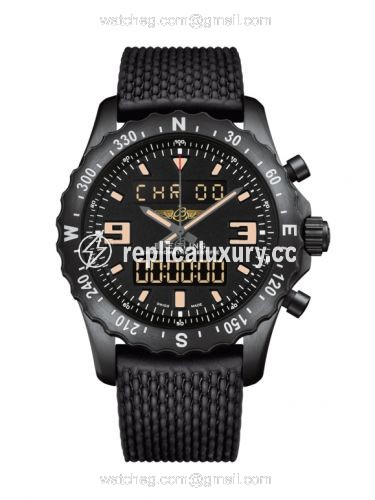 Breitling Chronospace Military Blacksteel / Volcano Black / Rubber M7836622.BD39.267S