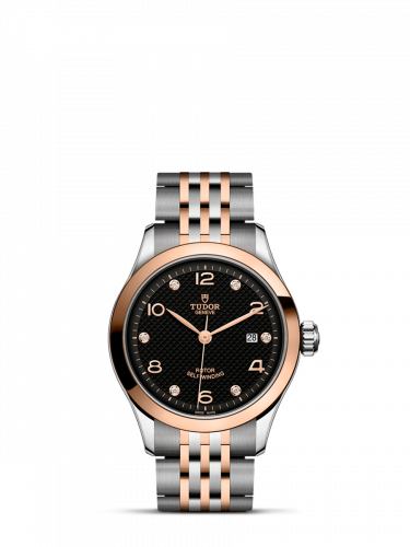 Tudor 1926 28 Stainless Steel / Rose Gold / Black - Diamond 91351-0004