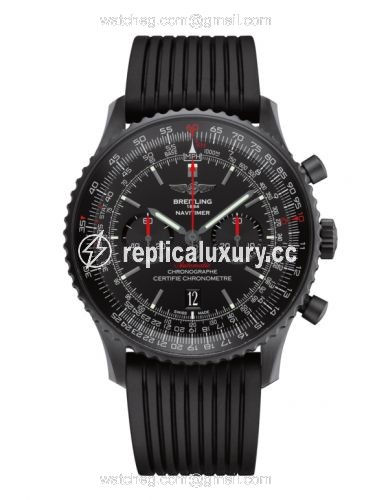 Breitling Navitimer 01 46 Blacksteel / Black / Rubber MB0128221B1S1