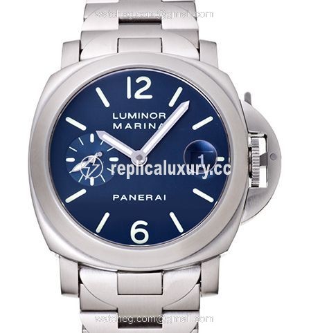 Panerai Luminor Marina Automatic 40mm Bracelet Blue PAM00069