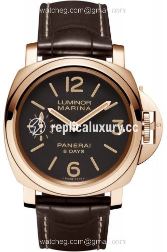 Panerai Luminor Marina 44 8 Days Red Gold / Brown PAM00511
