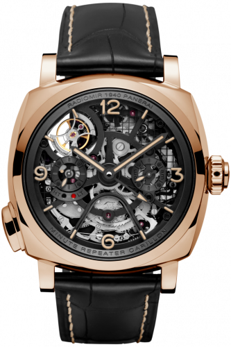 Panerai Radiomir 1940 Minute Repeater Carillon Tourbillon GMT Oro Rosso PAM00600