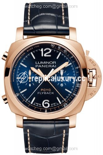 Panerai Luminor 1950 44 PCYC Chrono Flyback Automatic Red Gold / Blue PAM01020