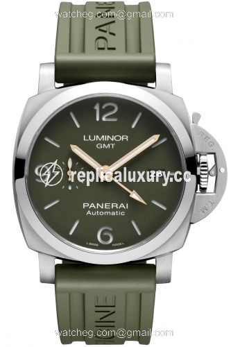 Panerai Luminor 1950 44 3 Days GMT Automatic Stainless Steel / Mahendra Singh Dhoni PAM01056
