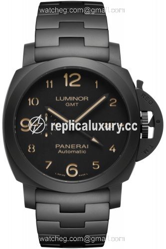 Panerai Luminor 1950 44 3 Days GMT Automatic Ceramic / Tuttonero PAM01438