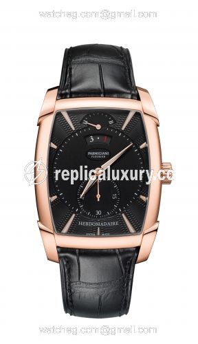 Parmigiani Fleurier Kalpa Hebdomadaire Rose Gold / Black / Alligator PFC101-1001400-HA1442