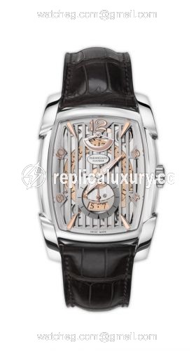 Parmigiani Fleurier Kalpa XL Hebdomadaire White Gold / Silver Grille / Alligator PFC101-1200100-HA1241