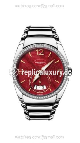 Parmigiani Fleurier Tonda Metropolitaine Stainless Steel / Amarante / Diamond / Bracelet PFC273-0060900-B00002