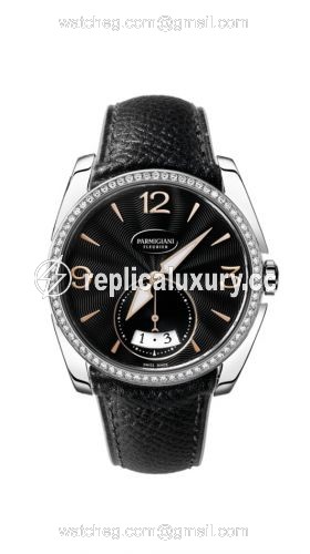 Parmigiani Fleurier Tonda Metropolitaine Stainless Steel / Black / Diamond PFC273-0061400-HE1421