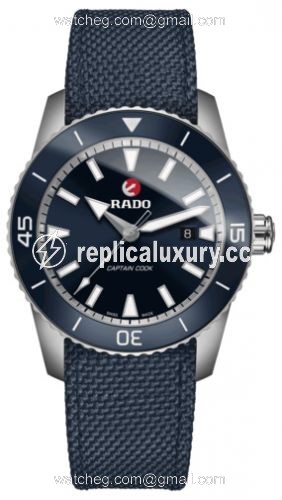 Rado HyperChrome Captain Cook 45 Titanium / Blue / Textile R32501206