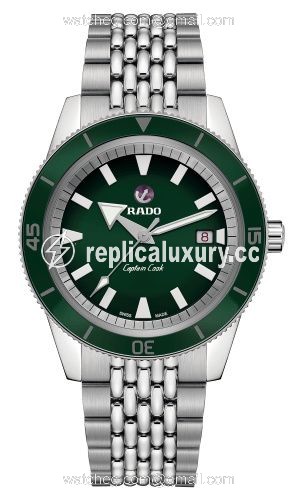 Rado HyperChrome Captain Cook 42 Stainless Steel / Green / Bracelet R32505313