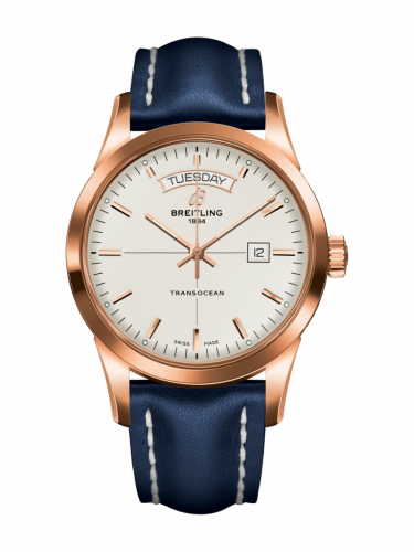 Breitling Transocean Day & Date Red Gold / Silver / Calf / Folding R4531012/G752/112X/R20D.1