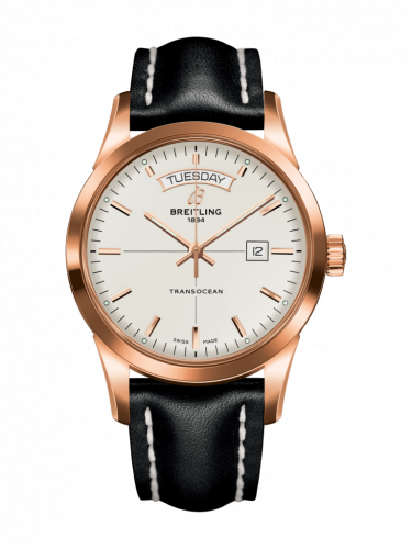 Breitling Transocean Day & Date Red Gold / Silver / Calf / Folding R4531012/G752/436X/R20D.1