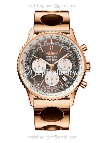 Breitling Navitimer 01 43 Red Gold / Bronze / Air Racer RB012012.Q606.220R