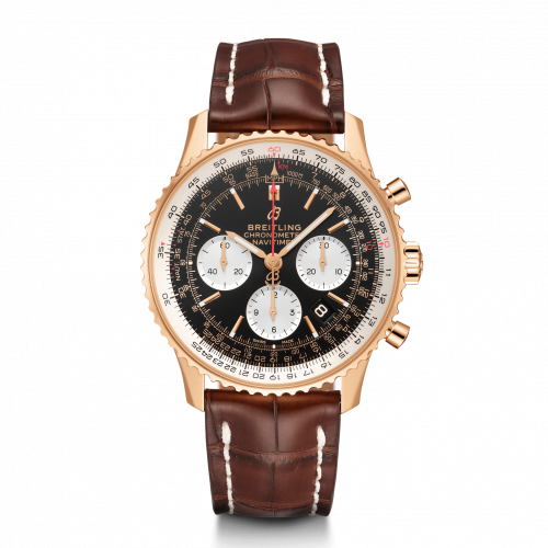 Breitling Navitimer 1 B01 Chronograph 43 Red Gold / Black / Croco / Folding RB0121211B1P2