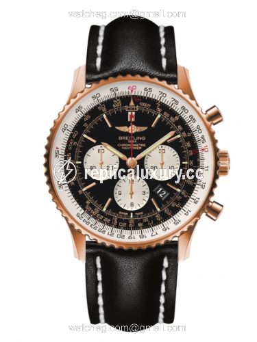 Breitling Navitimer 01 46 Red Gold / Black / Calf RB012721.BD10.441X