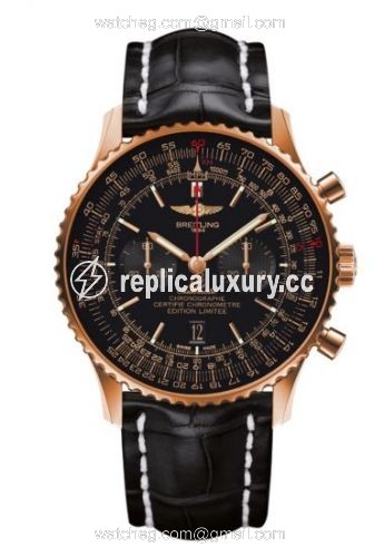 Breitling Navitimer 01 46 Red Gold / Black / Croco RB012824.BE20.760