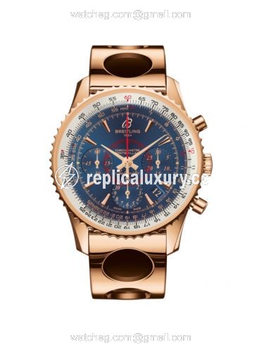 Breitling Montbrillant 01 Red Gold / Aurora Blue / Air Racer RB013012.C896.223R