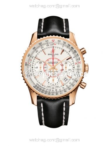 Breitling Montbrillant 01 Red Gold / Mercury Silver / Calf RB013012.G710.428X