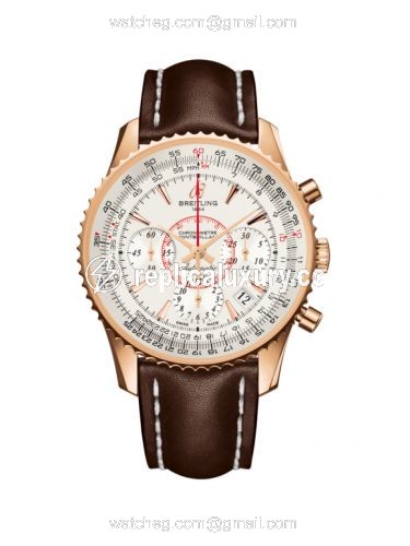 Breitling Montbrillant 01 Red Gold / Mercury Silver / Calf RB013012.G710.431X