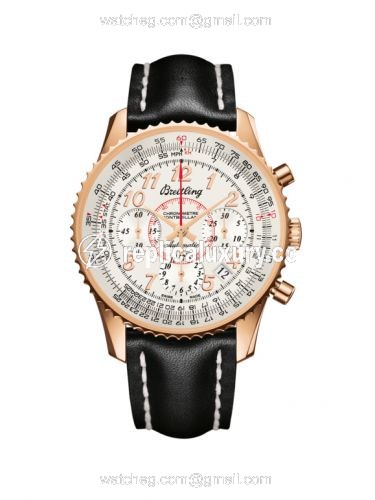 Breitling Montbrillant 01 Red Gold / Mercury Silver / Calf RB013012.G736.428X