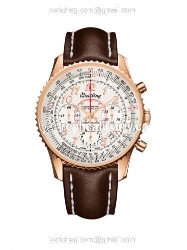 Breitling Montbrillant 01 Red Gold / Mercury Silver / Calf RB013012.G736.431X