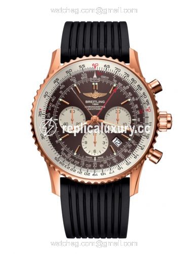 Breitling Navitimer Rattrapante Red Gold / Panamerican Bronze / Rubber RB031121.Q619.252S