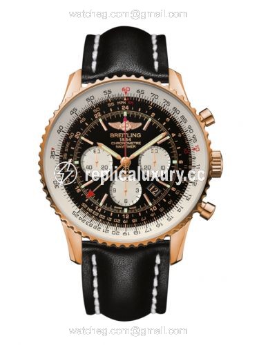 Breitling Navitimer GMT Red Gold / Black / Calf RB044121.BD30.441X