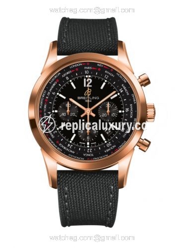 Breitling Transocean Chronograph Unitime Pilot Red Gold / Black / Military RB0510U5.BC39.100W