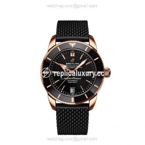 Breitling Superocean Heritage II 42 Red Gold / Black / Black / Rubber RB2010121B1S1