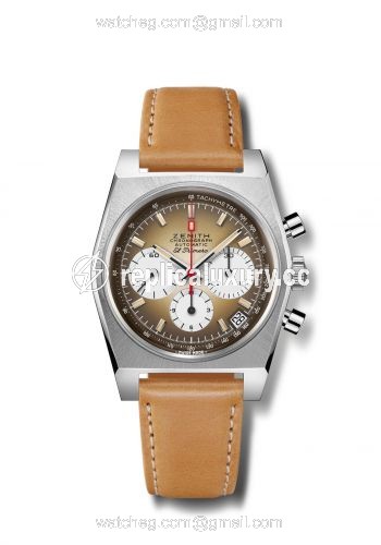 Zenith El Primero A385 Revival Stainless Steel / Brown Ref 03.A384.400/385.C855