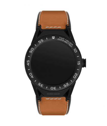 TAG Heuer Carrera Connected Modular 45 Black Titanium / Ceramic / Brown Leather SBF8A8013.82FT6110