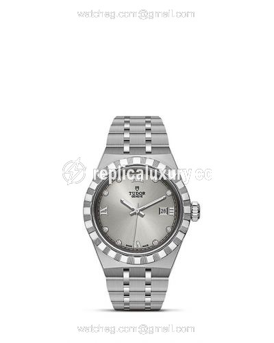 Tudor Royal Date 28 Stainless Steel / Silver - Diamond M28300-0002