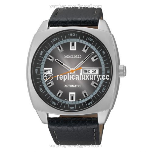 Seiko Recraft Cushion Stainless Steel / Grey / Strap SNKN01