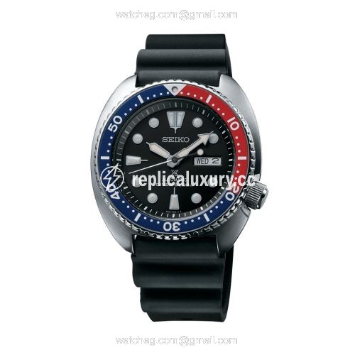Seiko Prospex Diver Turtle Stainless Steel / Black / Rubber / Pepsi SRP779
