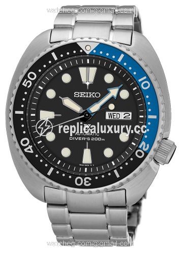 Seiko Prospex Diver Turtle Stainless Steel / Black / Bracelet / Batman SRP787 