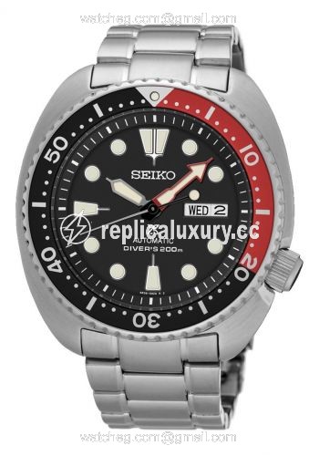 Seiko Prospex Diver Turtle Stainless Steel / Black / Bracelet / Coke SRP789