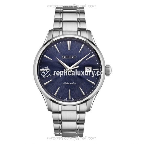 Seiko Mechanical Stainless Stainless Steel / Blue / Bracelet SRPA29