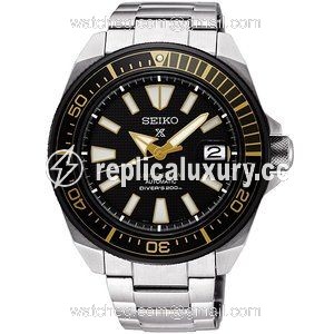 Seiko Prospex Diver Samurai Stainless Steel / Black / Bracelet / Zimbe SRPC43