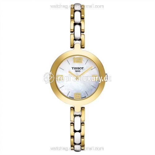 Tissot Flamingo Yellow Gold PVD / MOP / Strap T003.209.22.117.00
