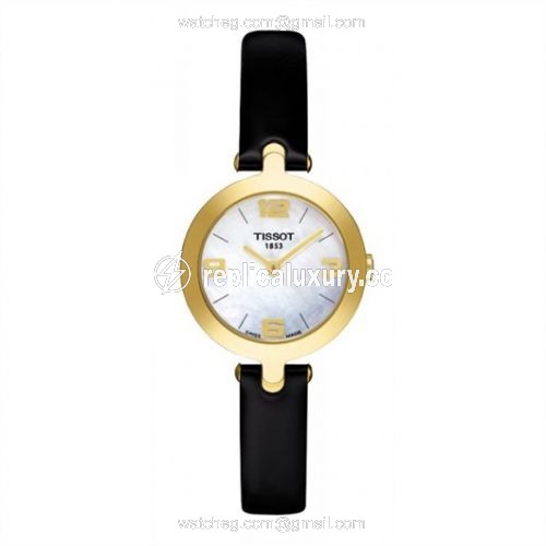 Tissot Flamingo Yellow Gold PVD / MOP / Strap T003.209.36.117.00
