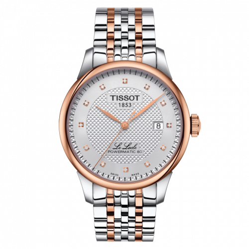 Tissot Le Locle Powermatic 80 39.3 Stainless Steel / Rose Gold PVD / Silver / Bracelet T006.407.22.036.01